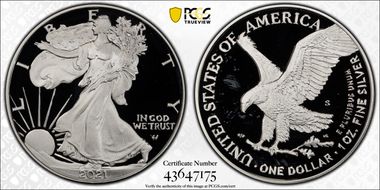 2021-S $1 Silver Eagle - Type 2 PR67DCAM