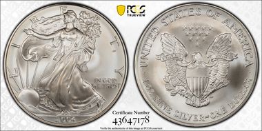 2004 $1 Silver Eagle MS69