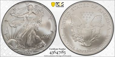 2007 $1 Silver Eagle MS69