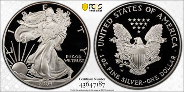 2004-W $1 Silver Eagle PR69DCAM