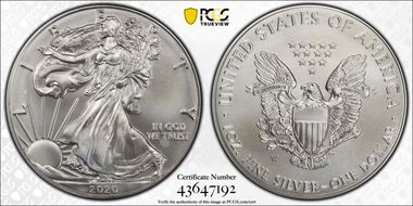 2020 $1 Silver Eagle MS68