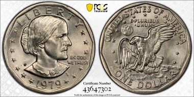 1979-P SBA$1 Wide Rim MS66