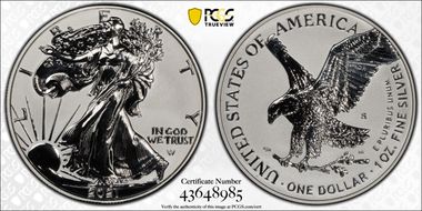 2021-S $1 Silver Eagle Rev PR - Type 2 Designer Edition - First Strike PR70