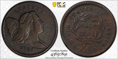 1794 1/2C VF30BN