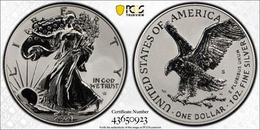 2021-S $1 Silver Eagle Rev PR - Type 2 Designer Edition - First Strike PR69