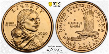 2000-D SAC$1 Millennium Set MS67