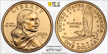 2000-D SAC$1 Millennium Set MS67