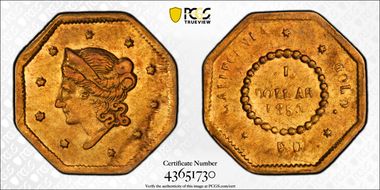 1854 G$1 BG-506 AU55