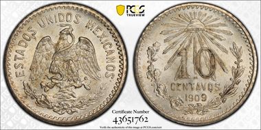 1909-M 10C KM-428  Ag MS66