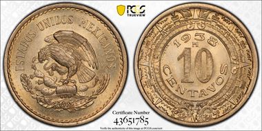 1938-M 10C MS66