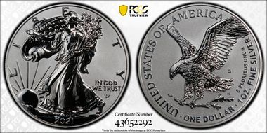 2021-S $1 Silver Eagle Rev PR - Type 2 Designer Edition - First Strike PR69