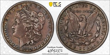 1884 $1 VF30