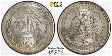 1934-M 20C MS66+