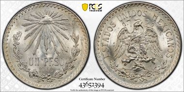 1940-M Peso KM-455  Ag MS65