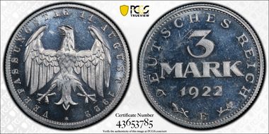 1922-E 3 Mk Constitution J-303 PR65DCAM