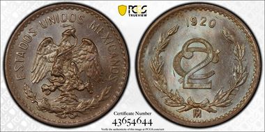 1920-Mo 2C MS65BN