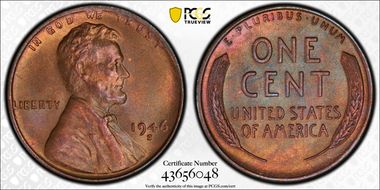 1946-S 1C MS65BN