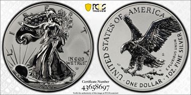 2021-S $1 Silver Eagle Rev PR - Type 2 Designer Edition PR70