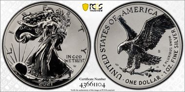 2021-S $1 Silver Eagle Rev PR - Type 2 Designer Edition - First Strike PR69