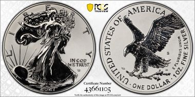 2021-S $1 Silver Eagle Rev PR - Type 2 Designer Edition - First Strike PR69