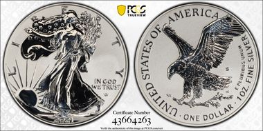 2021-S $1 Silver Eagle Rev PR - Type 2 Designer Edition - First Strike PR69