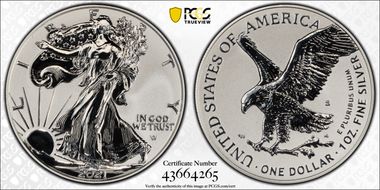 2021-S $1 Silver Eagle Rev PR - Type 2 Designer Edition - First Strike PR70