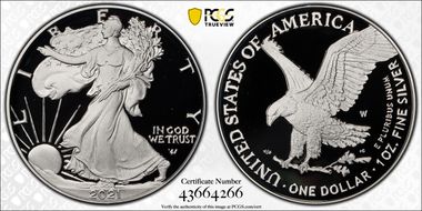 2021-W  $1 Silver Eagle - Type 2 First Strike PR70DCAM