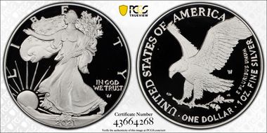 2021-W  $1 Silver Eagle - Type 2 First Strike PR69DCAM