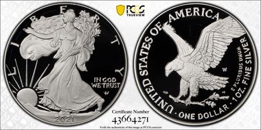 2021-W  $1 Silver Eagle - Type 2 First Strike PR69DCAM