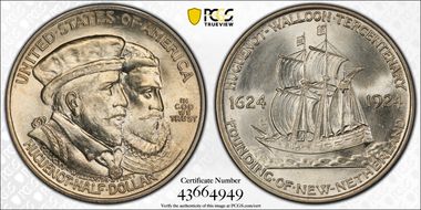 1924 50C Huguenot MS65