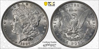 1886 $1 MS62