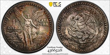 1991-Mo Onza Libertad Ag T1 - PLATA PURA MS67+