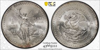 1982-Mo Onza Libertad Ag - DDO MS67