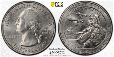 2021-D 25C Tuskegee Airmen NP AU58