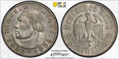 1933-G 2 Mk Luther J-352 MS65