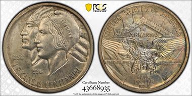 1938-S 50C Arkansas MS65