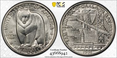 1936-S 50C Bay Bridge MS65