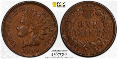 1909 1C Indian AU58BN