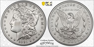 2021-CC Privy $1 Morgan Dollar 100th Anniversary First Strike MS69