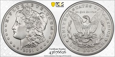 2021-CC Privy $1 Morgan Dollar 100th Anniversary First Strike MS69