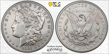 2021-S $1 Morgan Dollar 100th Anniversary MS69
