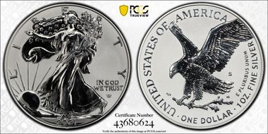 2021-S $1 Silver Eagle Rev PR - Type 2 Designer Edition PR70