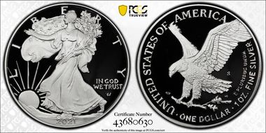2021-S $1 Silver Eagle - Type 2 PR70DCAM