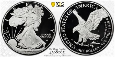 2021-S $1 Silver Eagle - Type 2 PR69DCAM