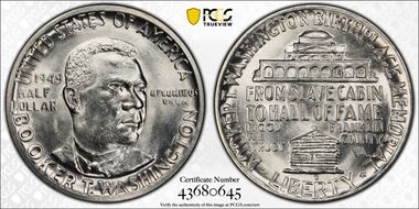 1949-D 50C Booker T. Washington MS66