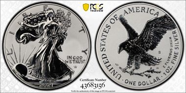 2021-S $1 Silver Eagle Rev PR - Type 2 Designer Edition - First Strike PR70