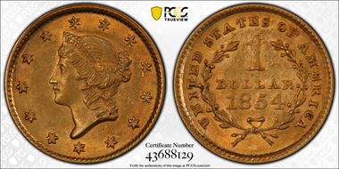 1854 G$1 Type 1 N1