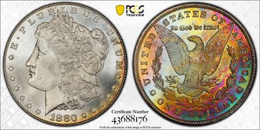 1880-CC $1 8/High 7 MS64