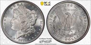 1878 8TF $1 MS64+