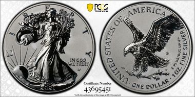 2021-S $1 Silver Eagle Rev PR - Type 2 Designer Edition - First Strike PR69